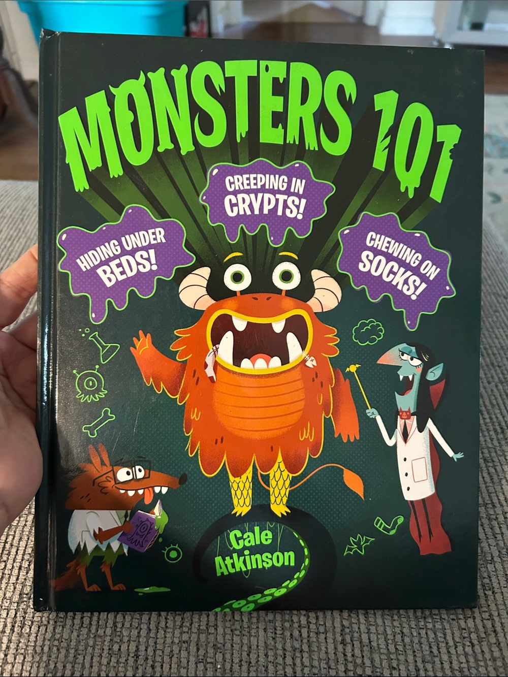 Monsters 101 hardcover book by Cale Atkinson to learn silly monster facts